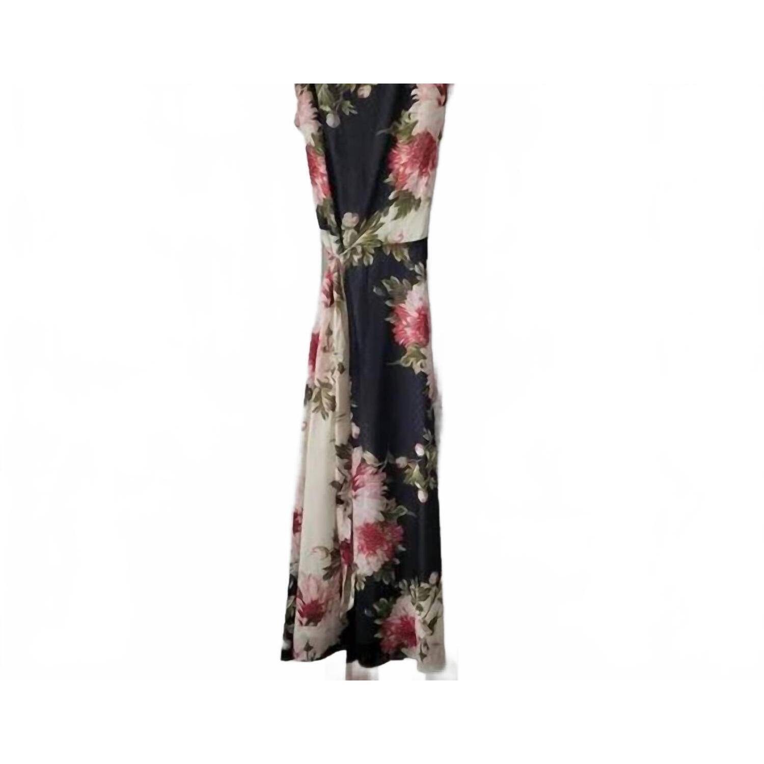 New Desigual Women's Midi Floral Dress In Black Multi